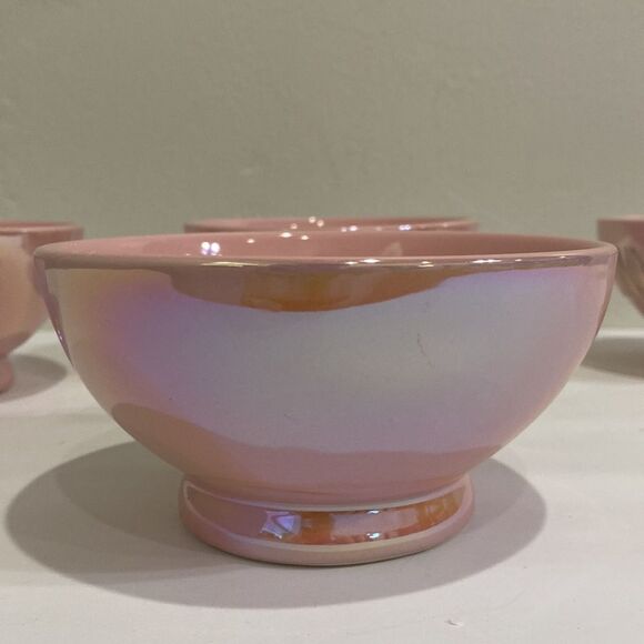 Rae Dunn Ceramic glazed Pink Iridescent "Elfin Around" Bowls 12oz CHRISTMAS - Picture 8 of 10